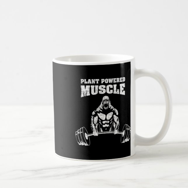 Taza De Café Músculo con potencia de planta Gimnasio Vegan Powe (Derecha)