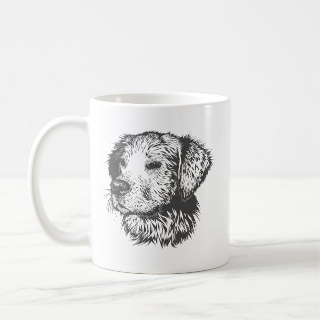 Taza De Café Músculo de los amantes de los perros (Izquierda)
