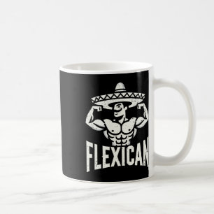 Taza De Café Músculo flexicano divertido de la construcción del