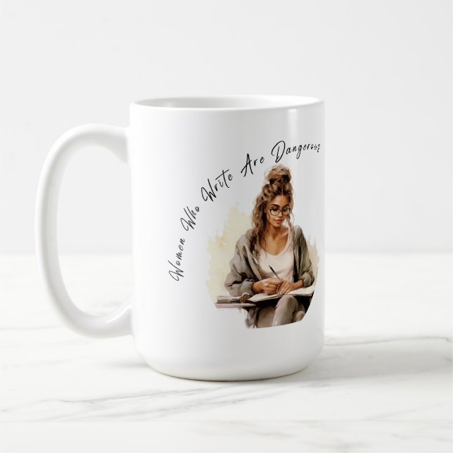 Taza De Café Muse Mug, escritora: Una mujer profunda en su arte (Izquierda)