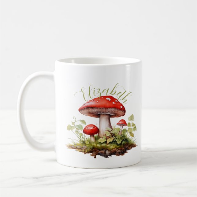 Taza De Café Mushroom personalizado (Izquierda)