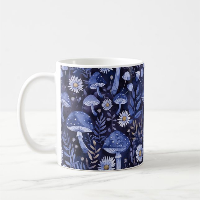 Taza De Café Mushrooms azules (Izquierda)