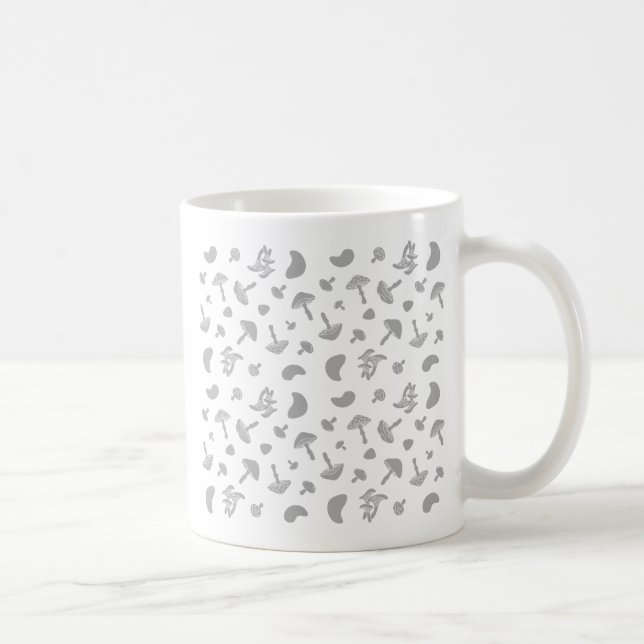 Taza De Café Mushrooms Gray (Derecha)