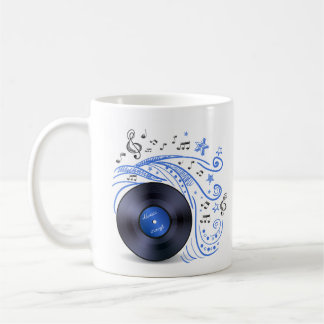 Taza De Café Music Doodle Vinyl