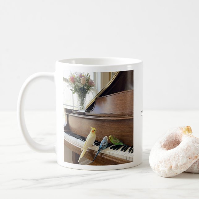 Taza De Café Music Lover Teacher Appreciation Gift custom Name (Con donut)