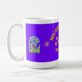 Taza De Café Music Matters - Retro Flowers & Bees 