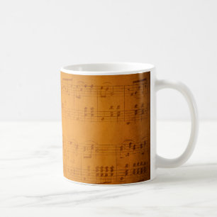 Taza De Café Música antigua de hoja vintage