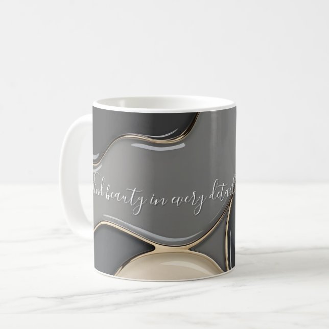 Taza De Café Música clásica en un gráfico abstracto elegante (Anverso izquierdo)