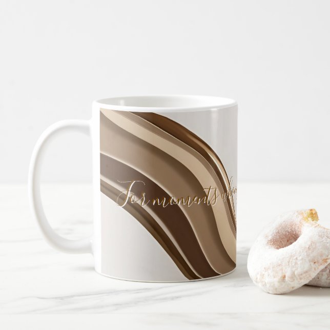 Taza De Café Música clásica en un gráfico abstracto elegante (Con donut)