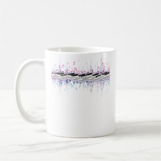 Taza De Café Música Clásica Instrumento Piano Teclado Música No