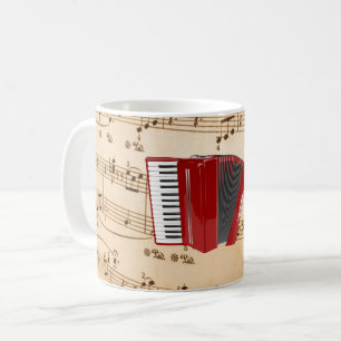 Taza De Café Música de acordeón, diseño popular,