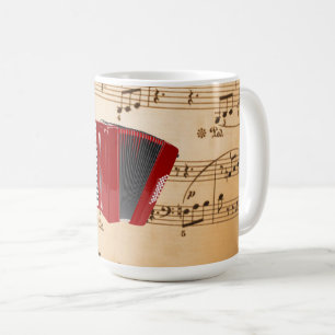 Taza De Café Música de acordeón, diseño popular,