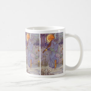 Taza De Café Música de ángel tocando un violín, música vintage