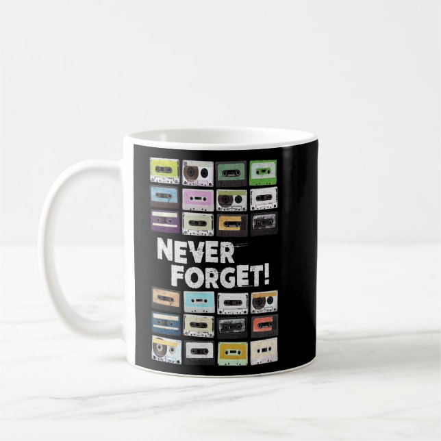 Taza De Café Música de Cassette Tapes Mixtapes 1980 (Izquierda)