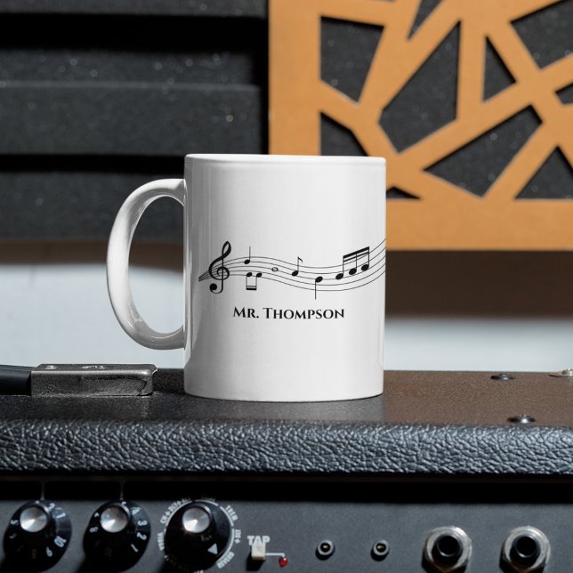 Taza De Café Música de la banda de notas musicales o del coro d (Subido por el creador)