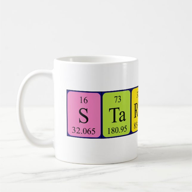 Taza De Café Música de nombre de tabla periódica Starbuck (Izquierda)