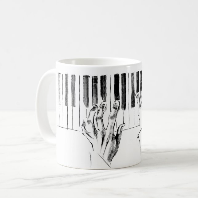 Taza De Café Música de piano (Anverso izquierdo)