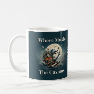 Taza De Café Música del Pianista Canino Celestial se Encuentra 