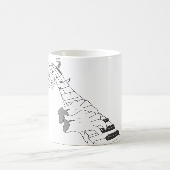 Taza De Café Música del piano (Centro)