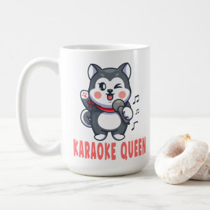 Taza De Café Música divertida de Karaoke para amantes de perros