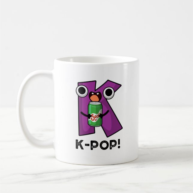 Taza De Café Música divertida K-Pop Soda Pop Pun (Izquierda)
