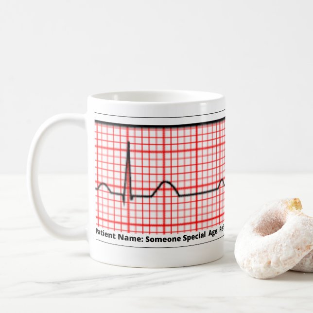 Taza De Café Música ECG (Con donut)