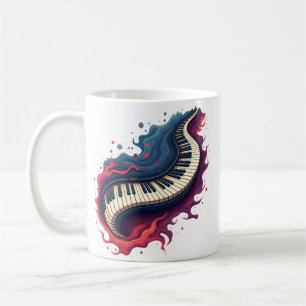 Taza De Café Música en movimiento, el piano curvo.