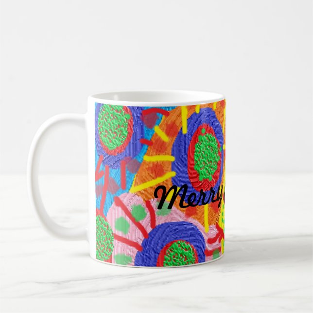 Taza De Café Música feliz de los Navidades (Izquierda)