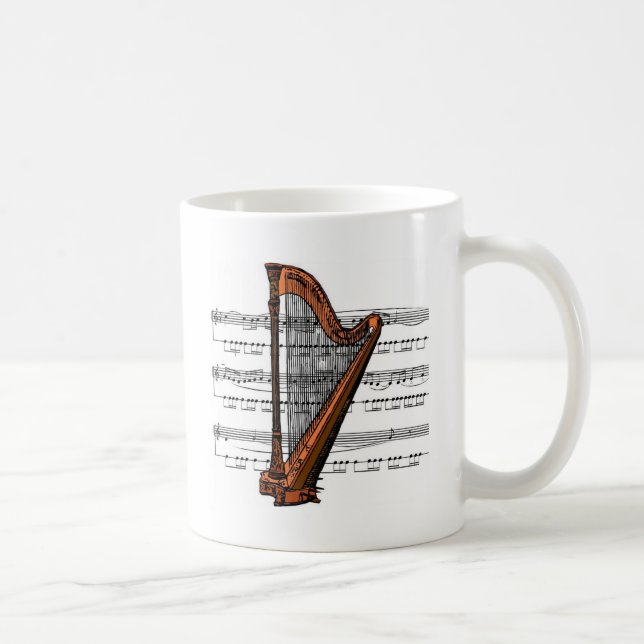 Taza De Café Música Harp 02 B (Derecha)