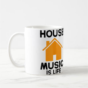 Taza De Café Música House Es Vida Edm Rave Dj House