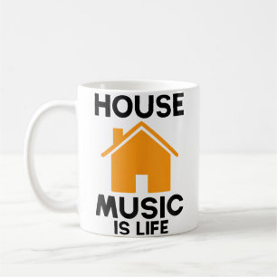 Taza De Café Música House Es Vida Edm Rave Dj House