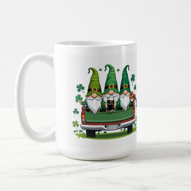 Taza De Café Música irlandesa Leprechaun Shamrock (Izquierda)