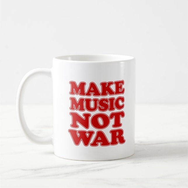 Taza De Café Música no guerra Guay Mug (Izquierda)