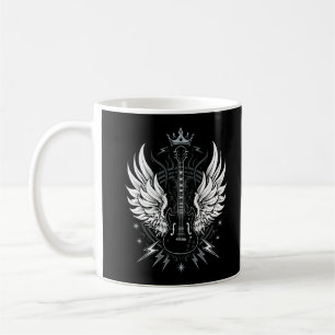 Taza De Café Música Retro Vintage Alas de Guitarra