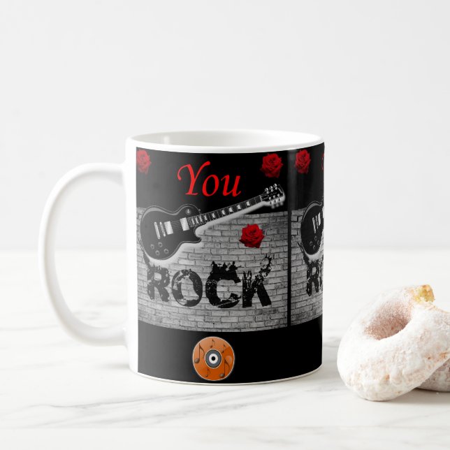 Taza De Café música rock (Con donut)