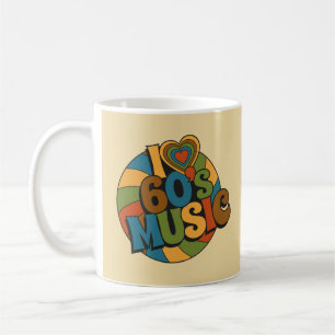 Taza De Café Música temática de los 60 Retro Groovy Vintage