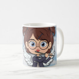 Taza De Café Musical Angel Comic with flute