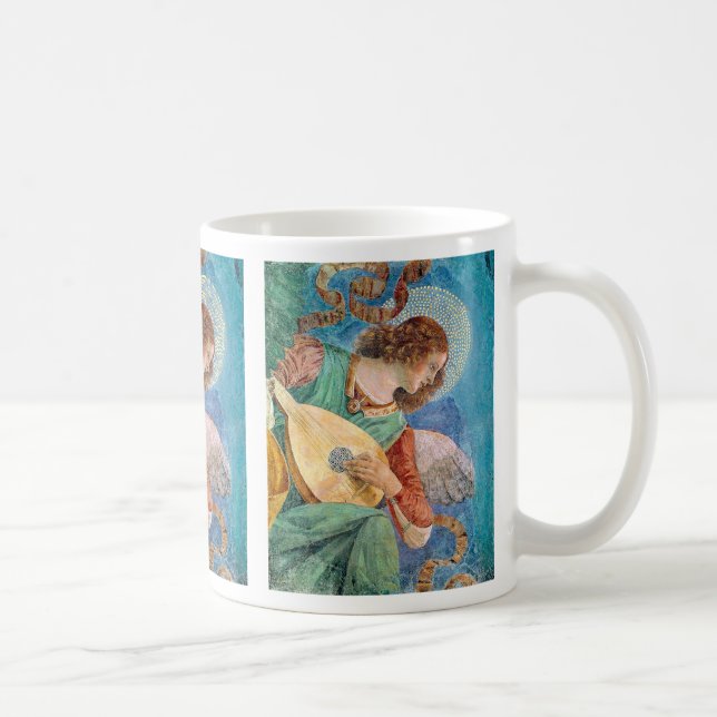Taza De Café Musical angel playing guitar (Derecha)