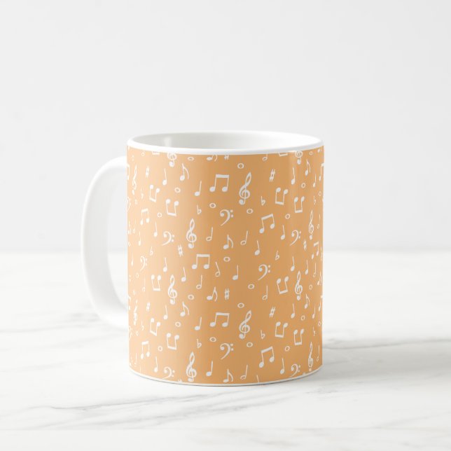 Taza De Café Musical blanco (Anverso izquierdo)