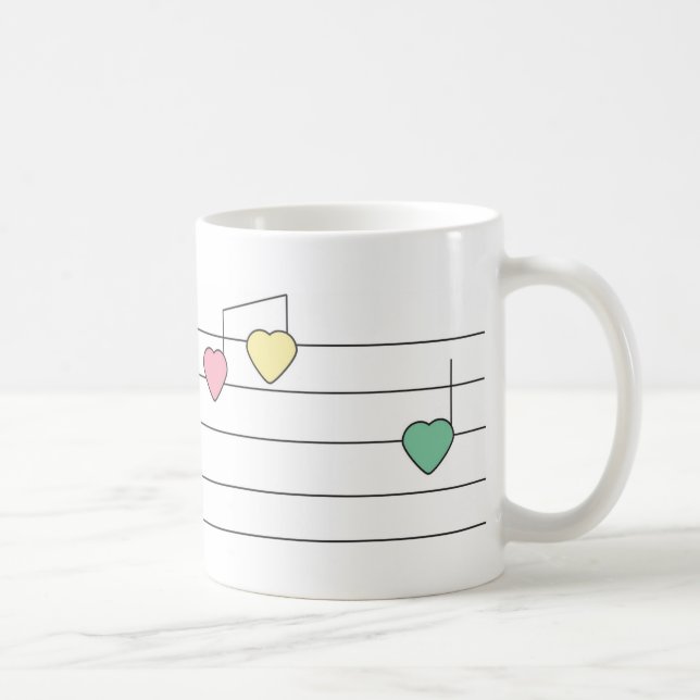 Taza De Café Musical Hearts Mug (Derecha)