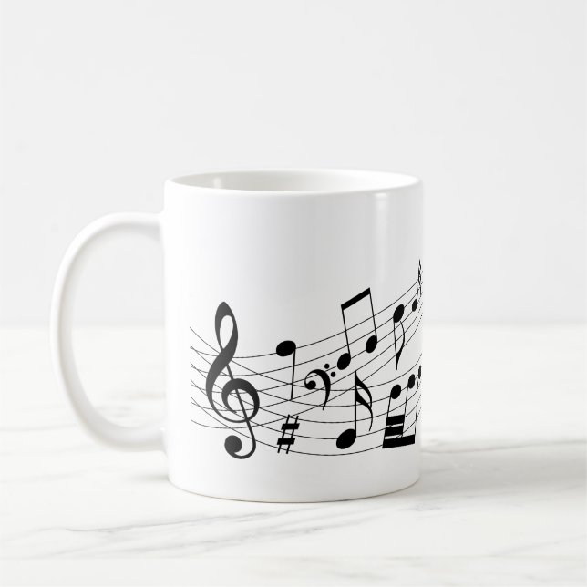 Taza De Café Musical Notes Mug (Izquierda)