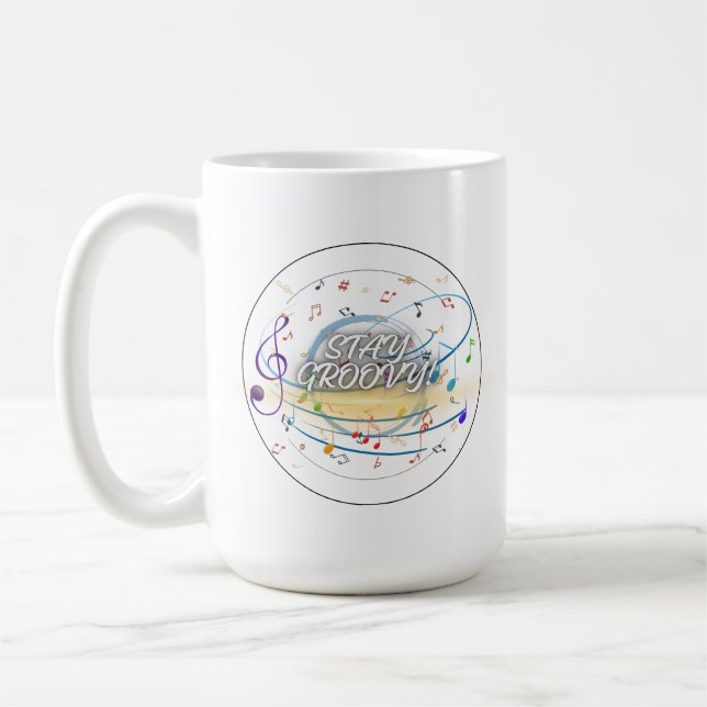 Taza De Café Musical Notes Mug - Music Lover Coffee Cup (Izquierda)