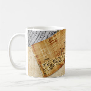Taza De Café Musical Notes Piano Sheet Music