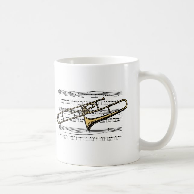 Taza De Café Musical Trombone 14 B (Derecha)