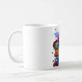 Taza De Café Músico Alien Guitarra Cósmica Solo Arte Espacial
