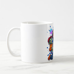 Taza De Café Músico Alien Guitarra Cósmica Solo Arte Espacial