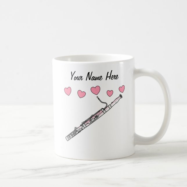 Taza De Café Músico bassonista de la banda de bodas personaliza (Derecha)