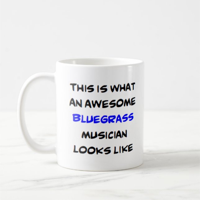 Taza De Café músico de bluegrass, genial (Izquierda)