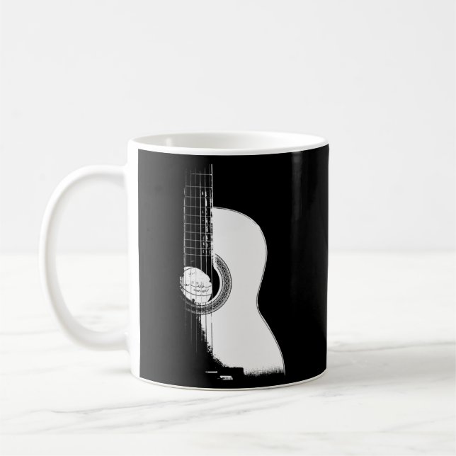 Taza De Café Músico de guitarra acústica (Izquierda)