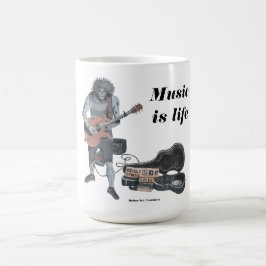 Taza De Café Músico de guitarra zombi Coffee Mug